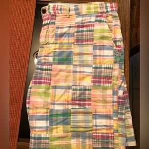 Beautiful pair of patch madras shorts, size 40, Tommy Hilfiger, excellent cond.